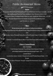 public restaurant menu 1