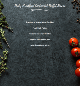 breakfast continental menu