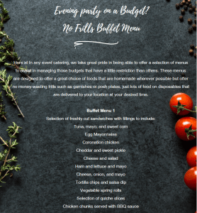 budget buffet menu 1 new
